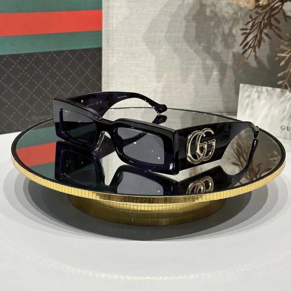 NWT Gucci GG1425S-003-53 Havana Rectangle 53mm Sunglasses
